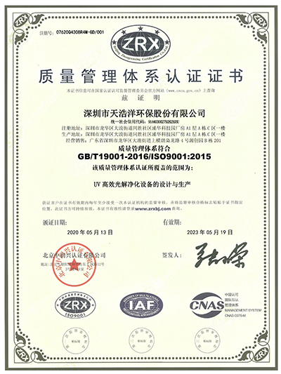 ISO9001質(zhì)量管理體系認(rèn)證